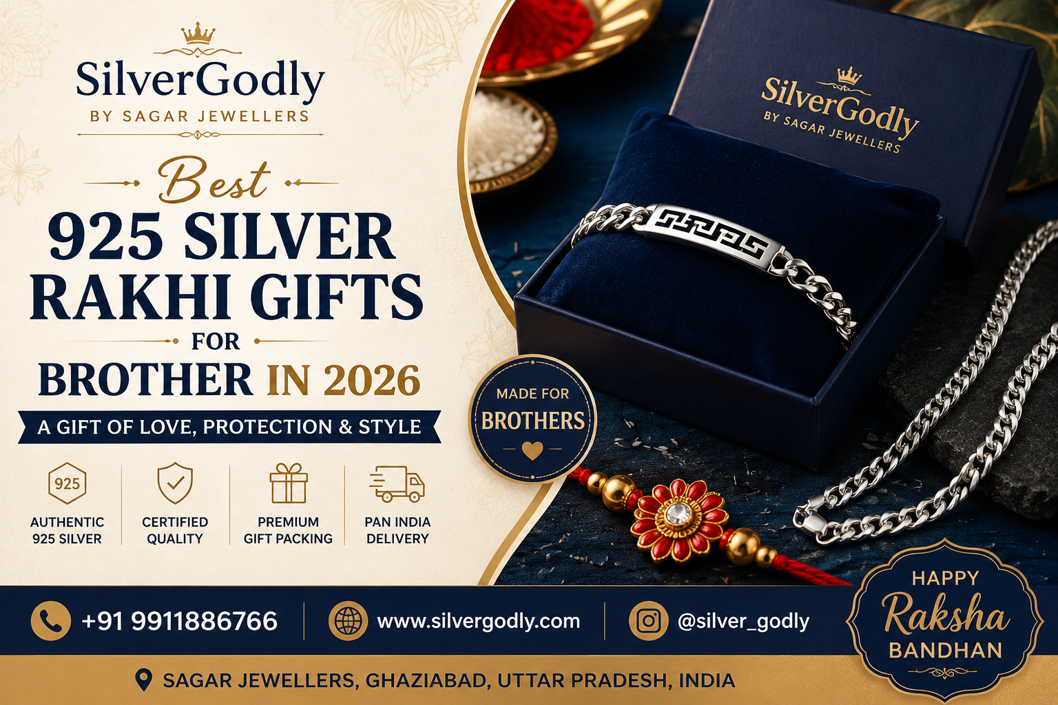 Best 925 Silver Rakhi Gifts for Brother